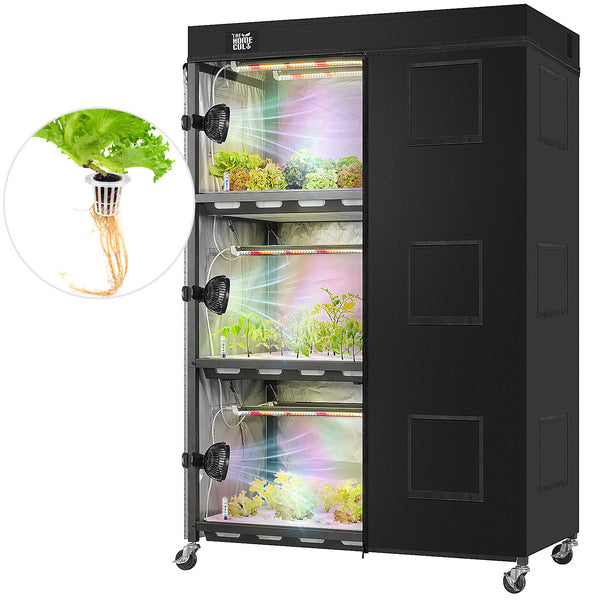 Professional Hydroponic Growing System, 3 Tier Plant Stand with LED Light & Tent